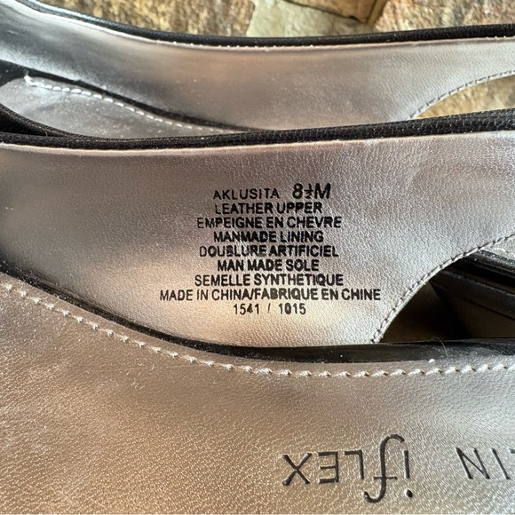 Anne Klein iflex Women's Black Embellished Slingback Heels - Picture 8 of 8